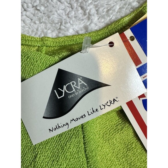 2002 Caroline Top Womens Plus One Size Green Pullover Very Stretchy Long Sleeve - Picture 7 of 9